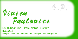 vivien paulovics business card